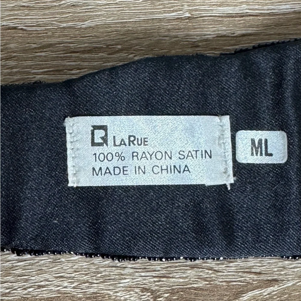 Vintage La Rue Size Women M/L Beads Sequins Rayon Satin Elastic Waist Belt